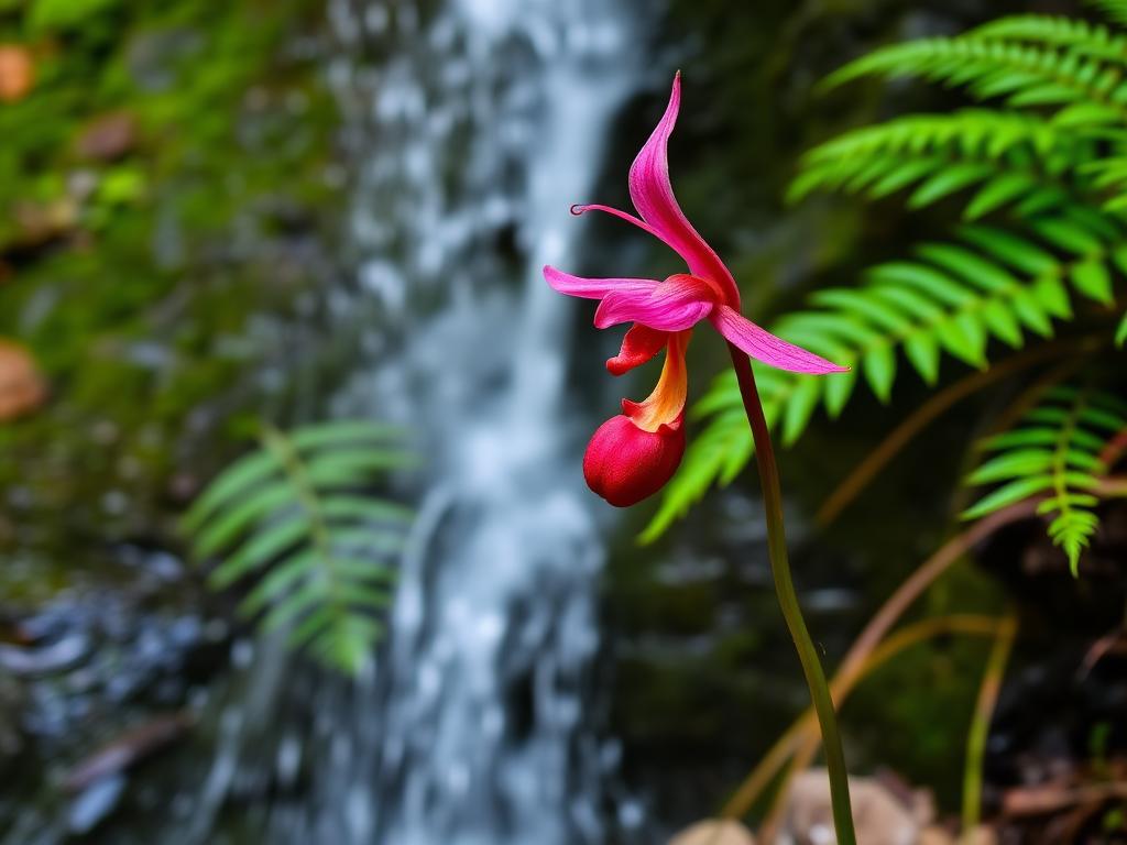Disa Kloof waterfall · January bloom